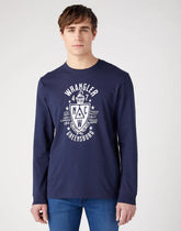 Koszulka Z Długim Rękawem Męska Lee Americana Tee Longsleeve Navy 112341144 W70Q011976